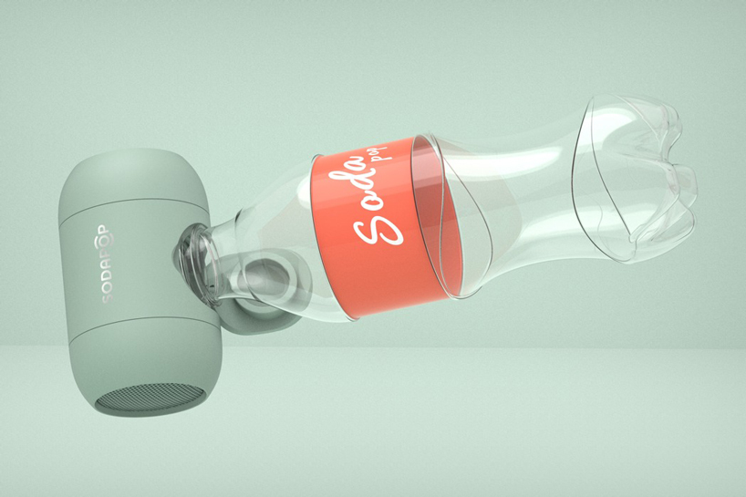 the sodapop speaker attaches to an empty plastic bottle to boost bass performance - 5