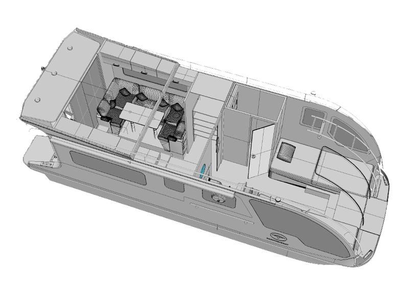 this houseboat doubles up as a caravan so you can holiday on both land and water caravanboat