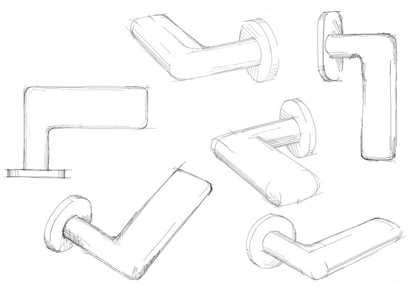 claesson koivisto rune develops soft door handle for turn with thick lever and round edges designboom