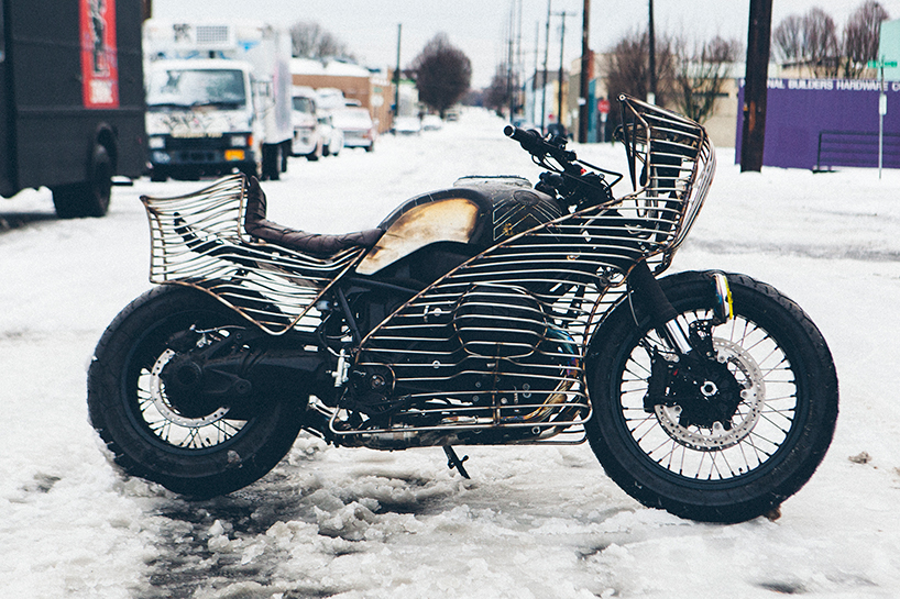 el solitario impostor BMW R nineT custom motorcycle presented at homo faber designboom