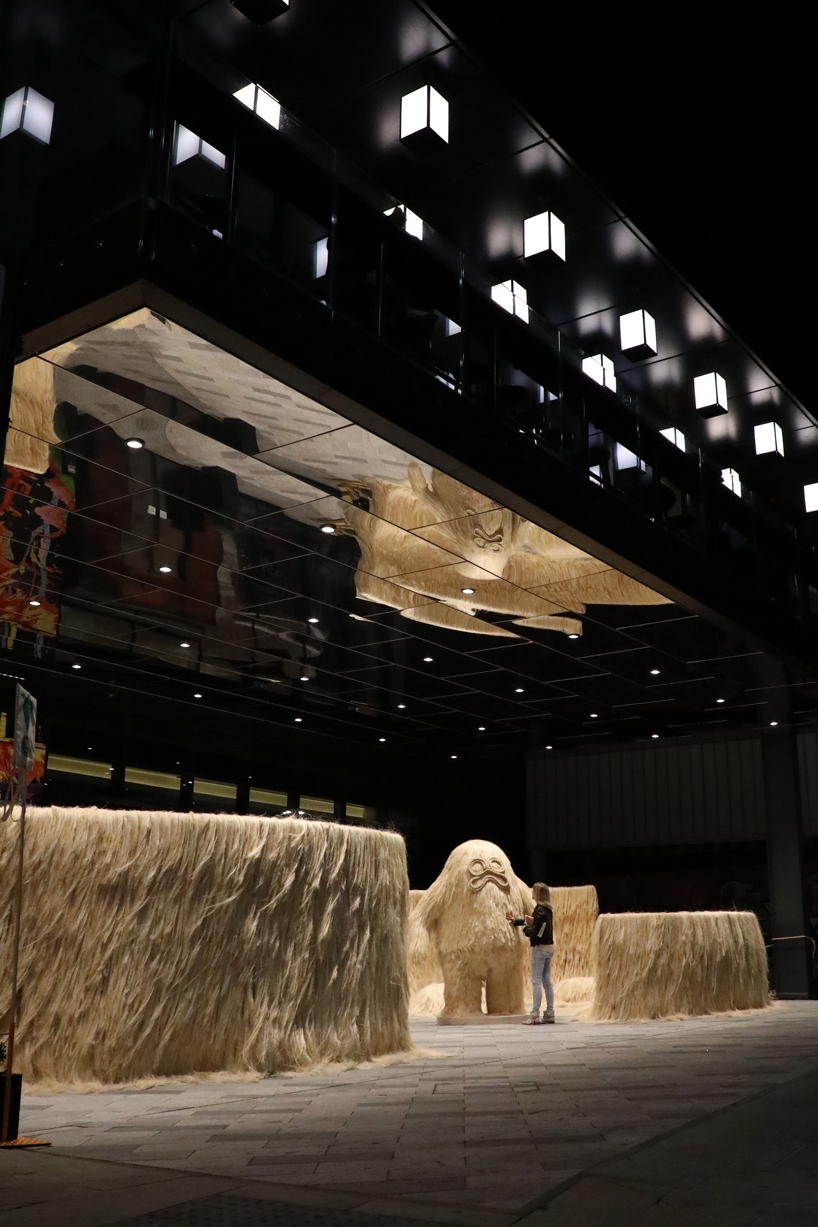 hairy giants protect a mexican oasis in fernando laposse's sisal sanctum for LDF citizenM sisal sanctum