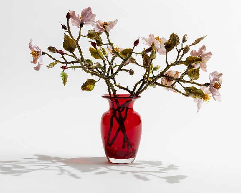 lilla tabasso handmakes glass into flowers of incredible realism designboom
