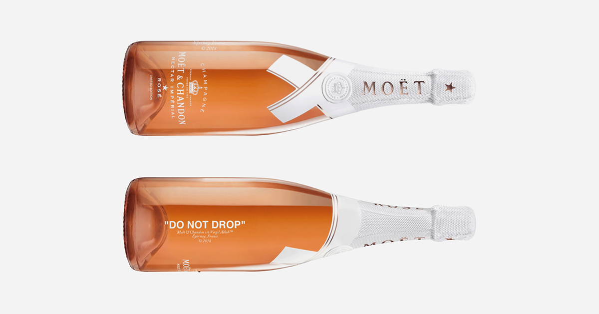 virgil abloh debuts limited edition moët & chandon champagne bottle