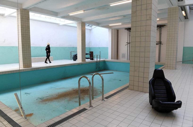 elmgreen & dragset transforms whitechapel gallery into an abandoned public swimming pool