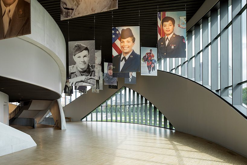 allied works wraps national veterans memorial and museum with concrete ribbons in ohio designboom