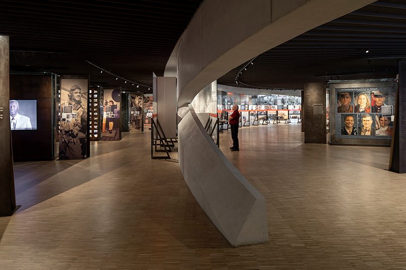 allied works wraps national veterans memorial and museum with concrete ribbons in ohio designboom