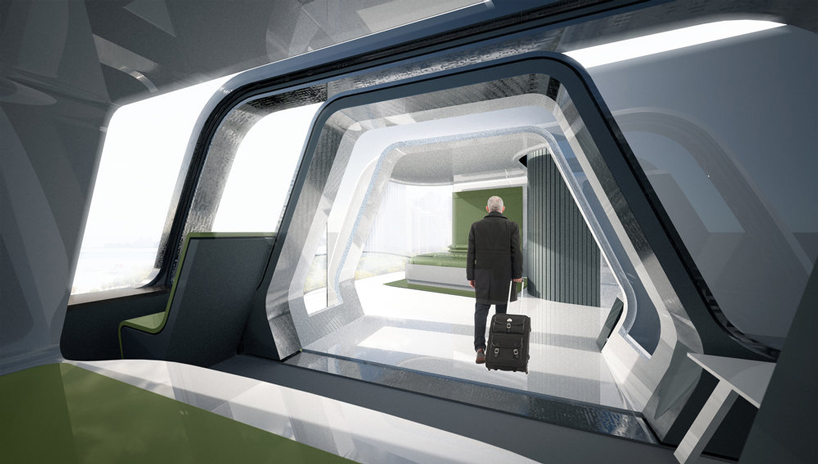 aprilli design studio's autonomous travel suite is a hotel room on wheels