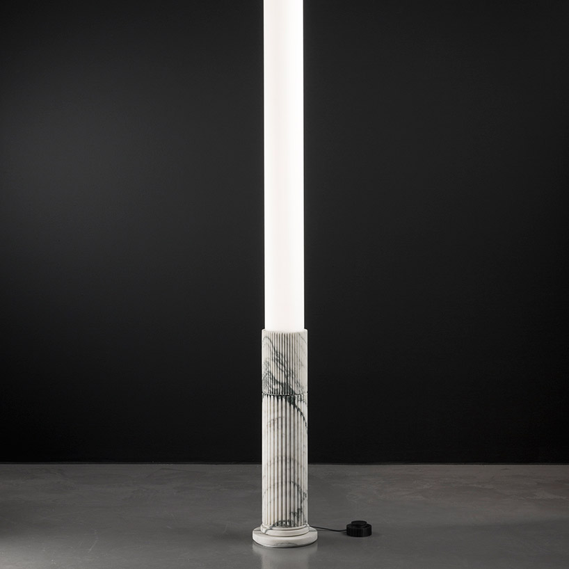 karl lagerfeld introduces marble 'architectures' at carpenters workshop gallery in paris designboom