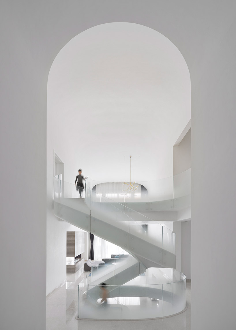 kos + zerebecky design a cloud-like staircase for this villa in shanghai - 1