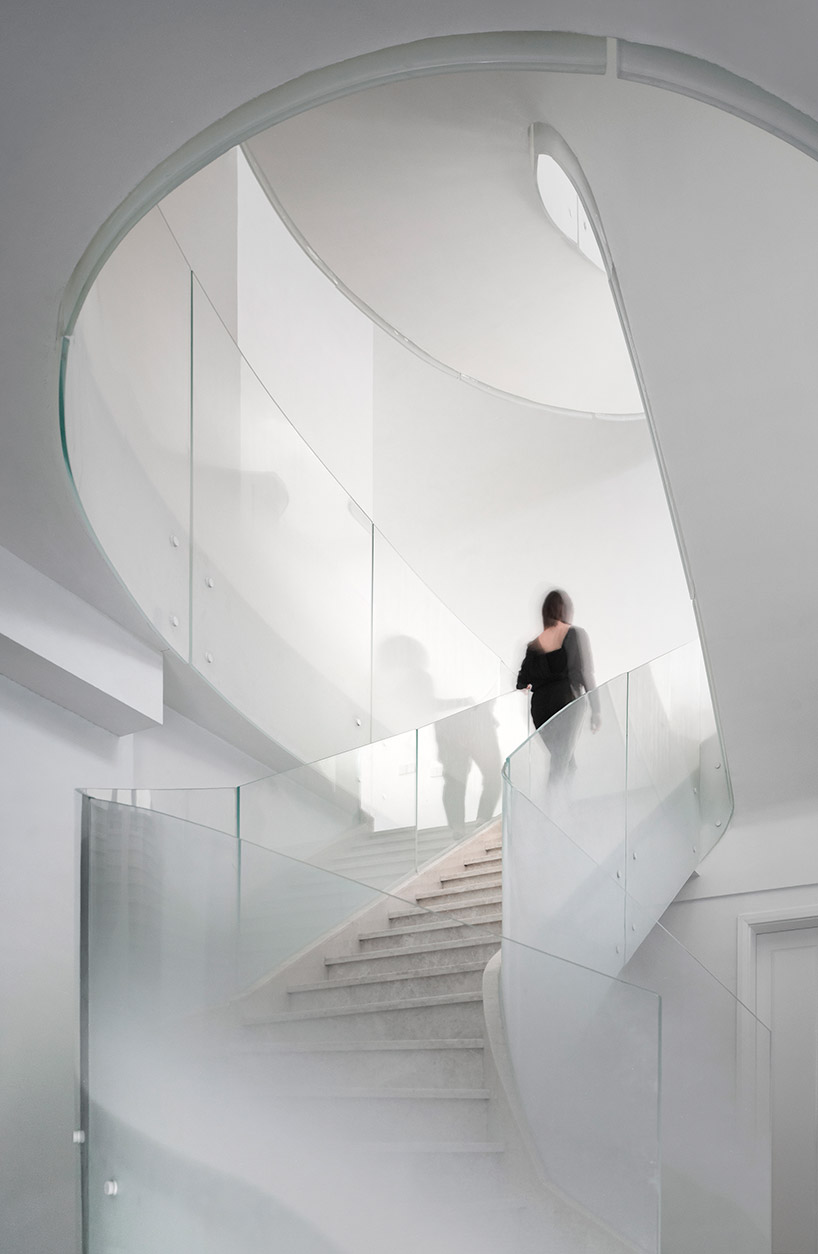 kos + zerebecky design a cloud-like staircase for this villa in shanghai - 5