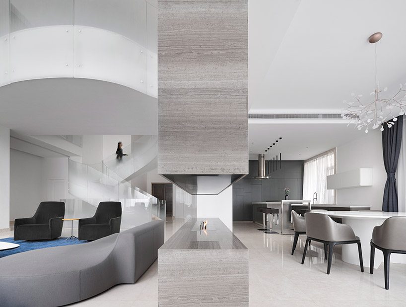 kos + zerebecky design a cloud-like staircase for this villa in shanghai - 10