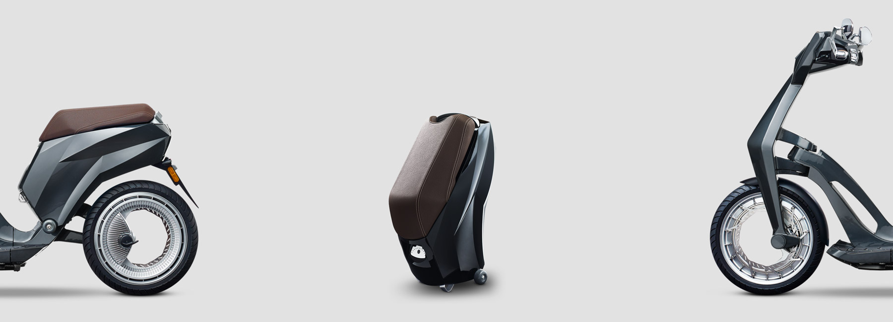 the fully foldable UJET electric scooter has a removable bluetooth speaker