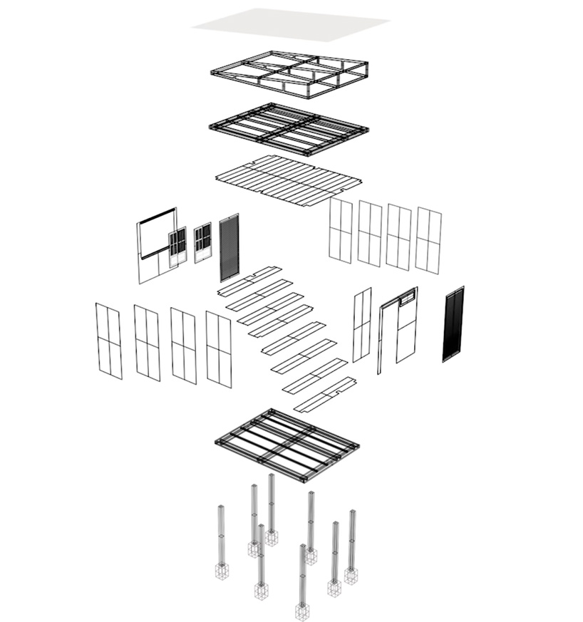 cubo modular bamboo housing