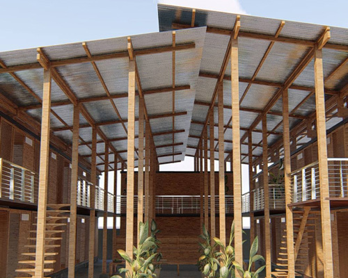 CUBO is a system of modular bamboo homes that respond to manila's housing crisis