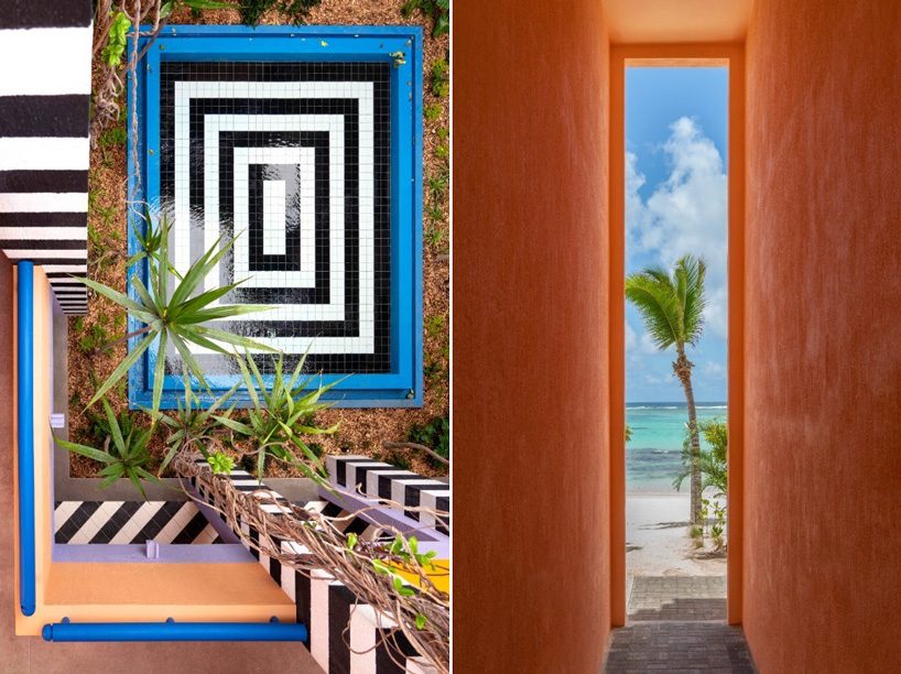 camille walala blends bold graphics with local culture at SALT of palmar hotel in mauritius