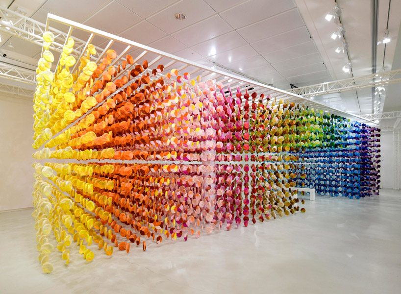 emmanuelle moureaux's art installation for uniqlo is an immersion of color 