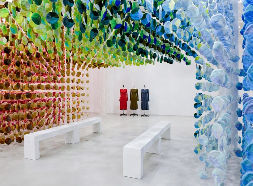 emmanuelle moureaux's art installation for uniqlo is an immersion of color 