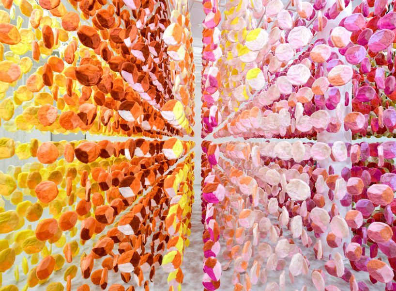 emmanuelle moureaux's art installation for uniqlo is an immersion of color 