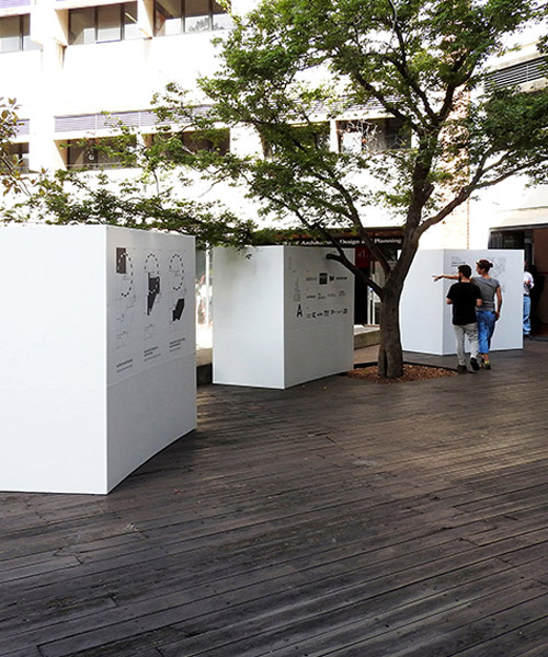 françois blanciak designs outdoor exhibition for architecture graduates