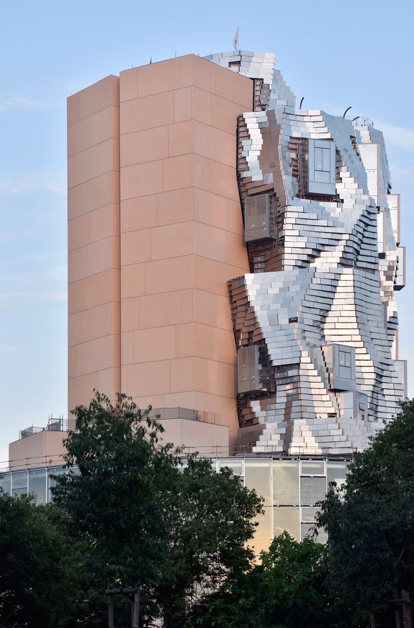 construction of frank gehry's aluminum-clad LUMA arles tower further under way