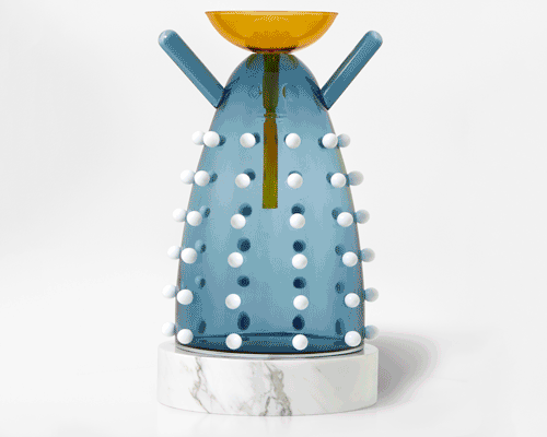 jaime hayon explores color through hand blown glass and marble in chromaticO exhibition