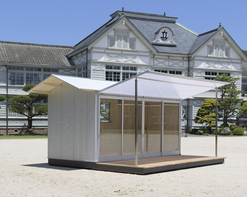 kengo kuma wins japan good design award 2018 with extendible small cypress hut