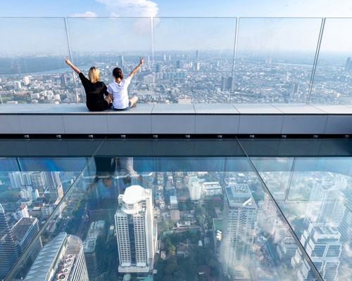 the observation deck of MahaNakhon by ole scheeren opens to the public in bangkok