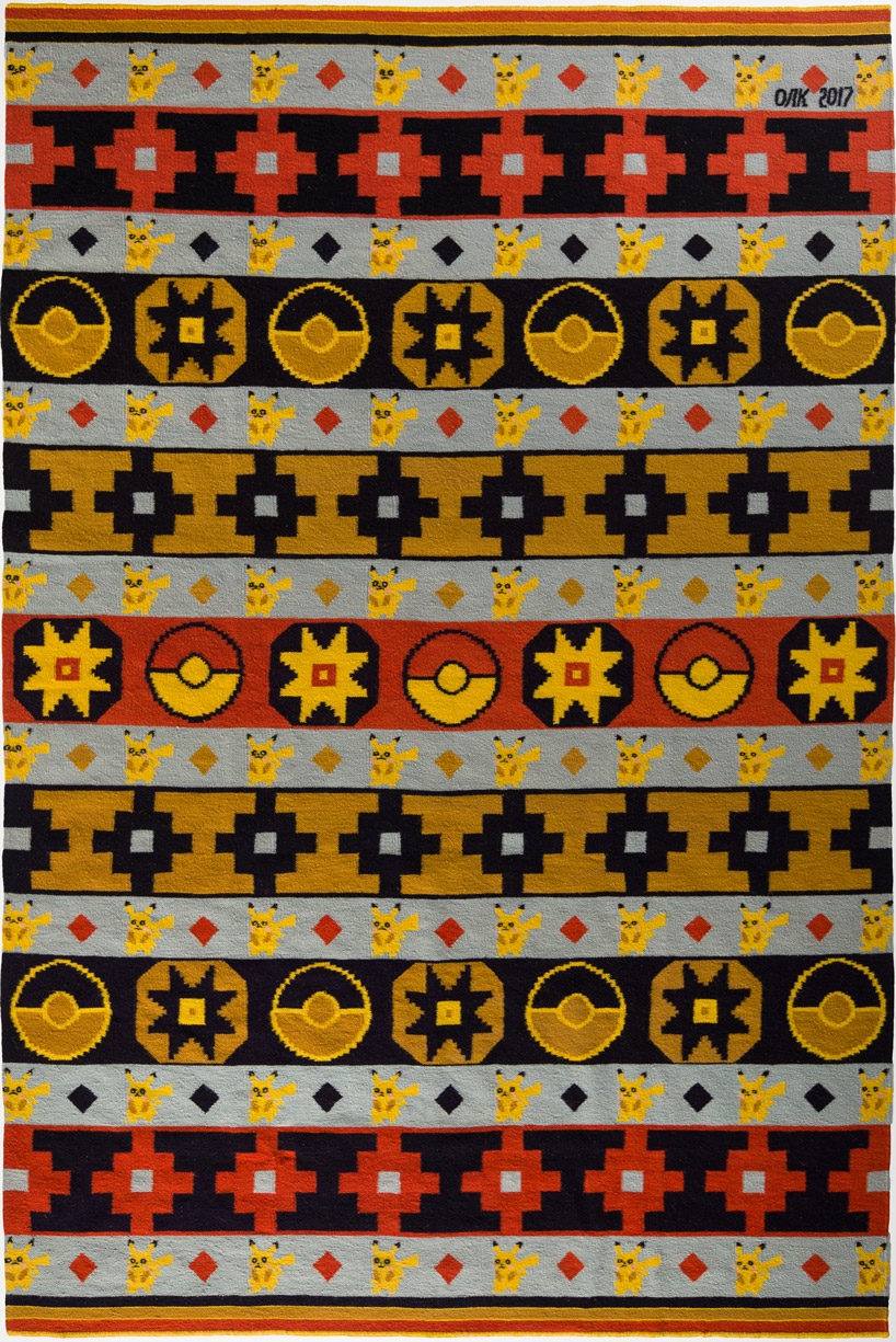OLK manufactory upgrades traditional ukrainian rugs with pokémon and star wars patterns designboom