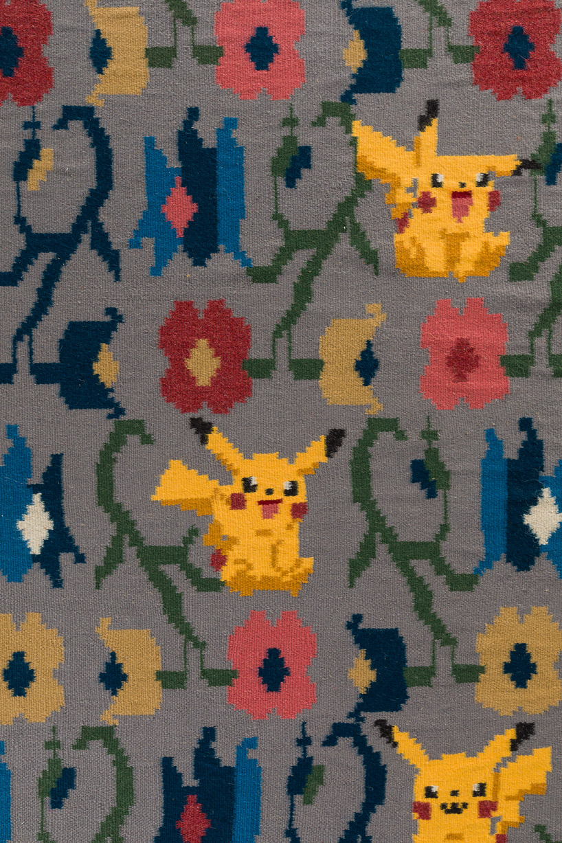 OLK manufactory upgrades traditional ukrainian rugs with pokémon and star wars patterns designboom