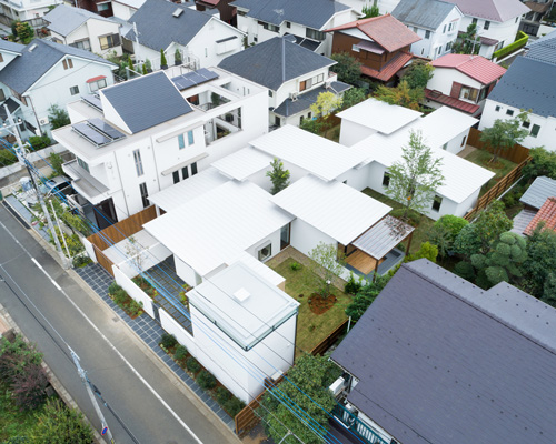 IKAWAYA architects' seven gardens house is arranged in a checkered pattern