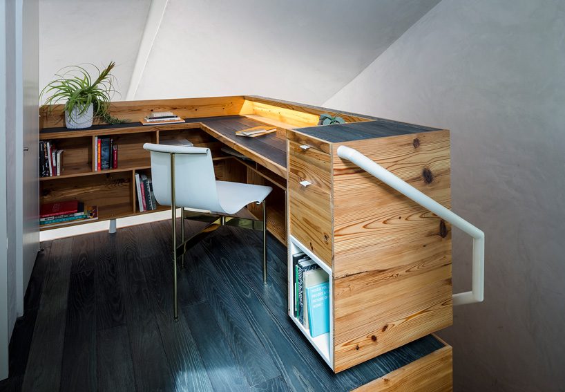 studio 512 clads the angled walls of this texas guesthouse in reclaimed cedar shakes - 7