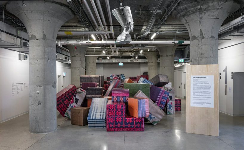 andreas angelidakis installs 74 reconfigurable foam modules at toronto's MOCA