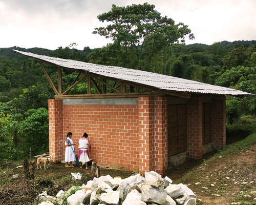 students initiate construction of brick and bamboo school in rural mexico