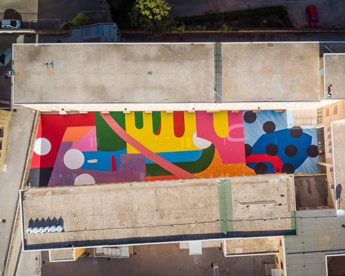 in sicily, a high school courtyard becomes a strong and striking centerpiece