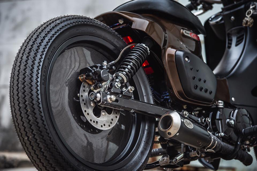 honda super cub motorcycle kitted up by K-speed and storm aeropart - 6