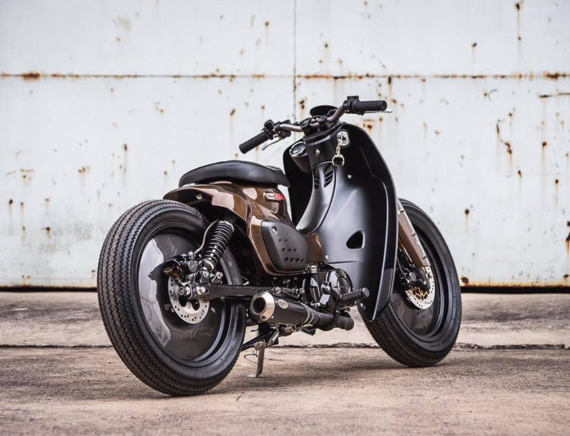 honda super cub motorcycle kitted up by K-speed and storm aeropart - 2