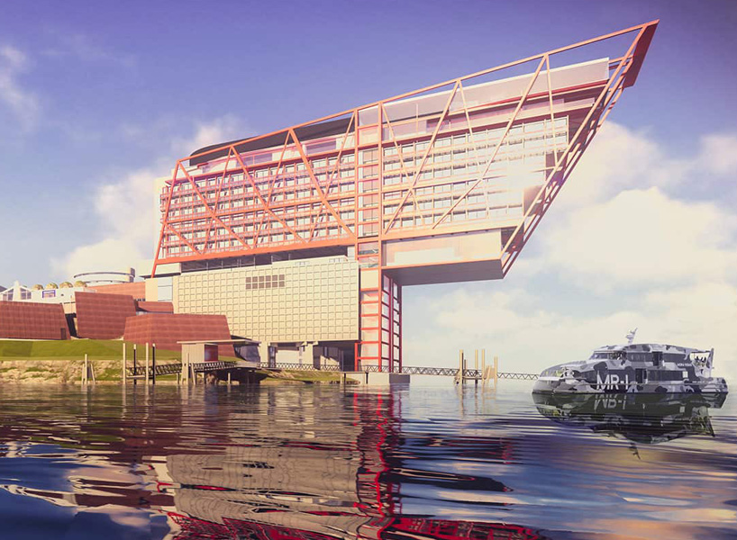 the hotel, like the neighboring NOMA museum, is the brainchild of businessman and art collector