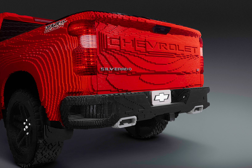 chevrolet builds life-sized LEGO silverado pickup truck