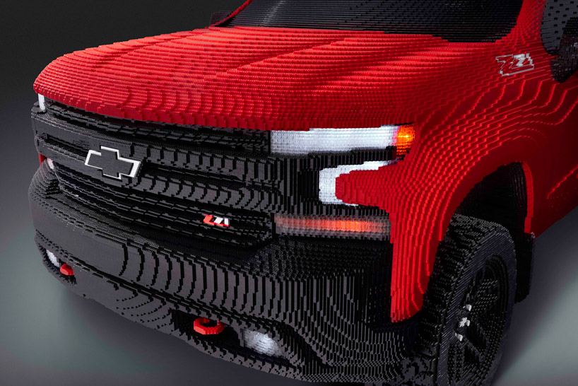 chevrolet builds life-sized LEGO silverado pickup truck