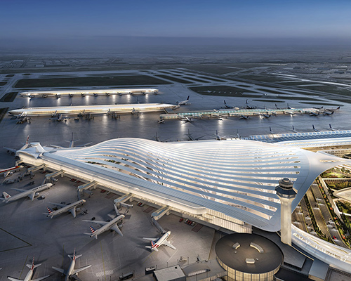 calatrava, SOM, and foster unveil competing proposals for chicago airport expansion