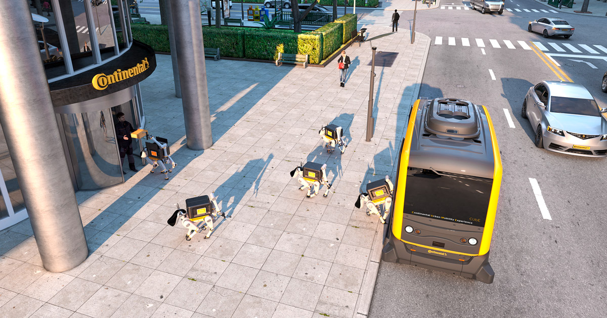 robot dogs in driverless vans are the delivery system of the future