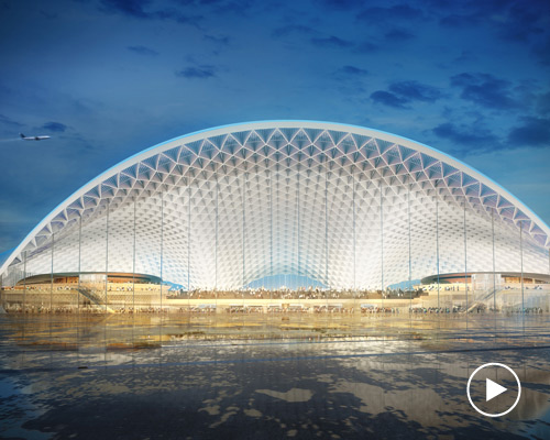 foster + partners, epstein, and moreno propose 'theater of aviation' for chicago o'hare airport