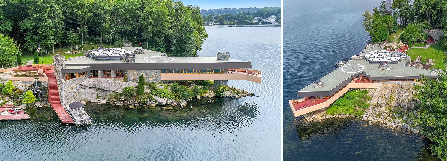 frank lloyd wrightinspired house on a private island on the market for