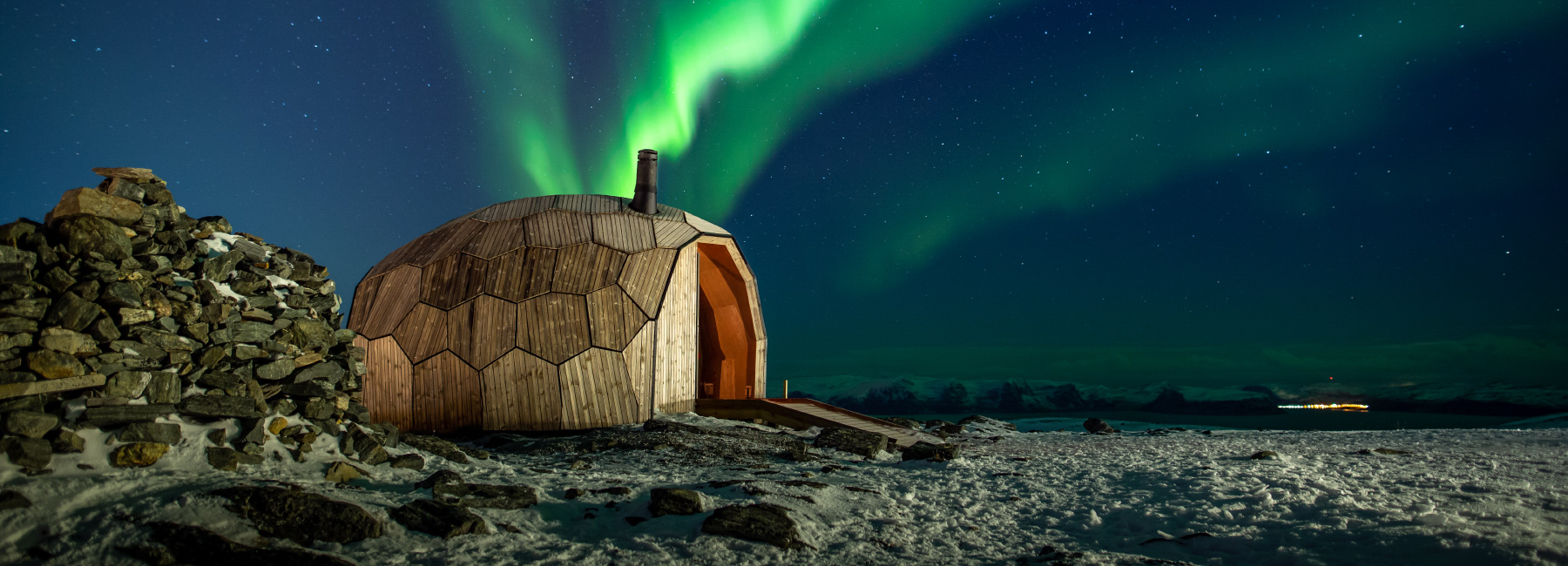 the hammerfest hiking cabin fits together like a 3D puzzle