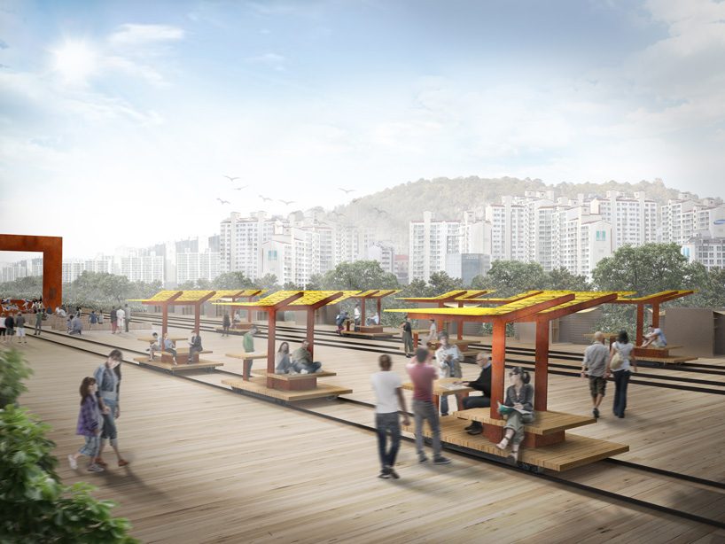 migliore + servetto redevelops abandoned railway into themed waterfront park in busan