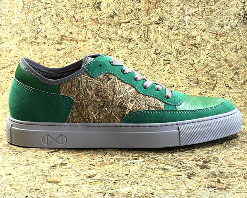 these 100% vegan sneakers are made of hay and plastic bottles