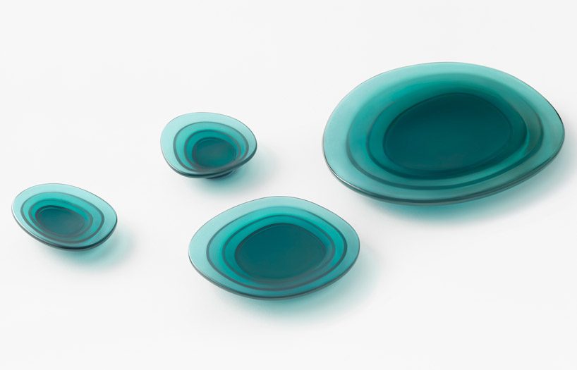 nendo unveils the 'soft pond' and 'tangent' home collections for swarovski