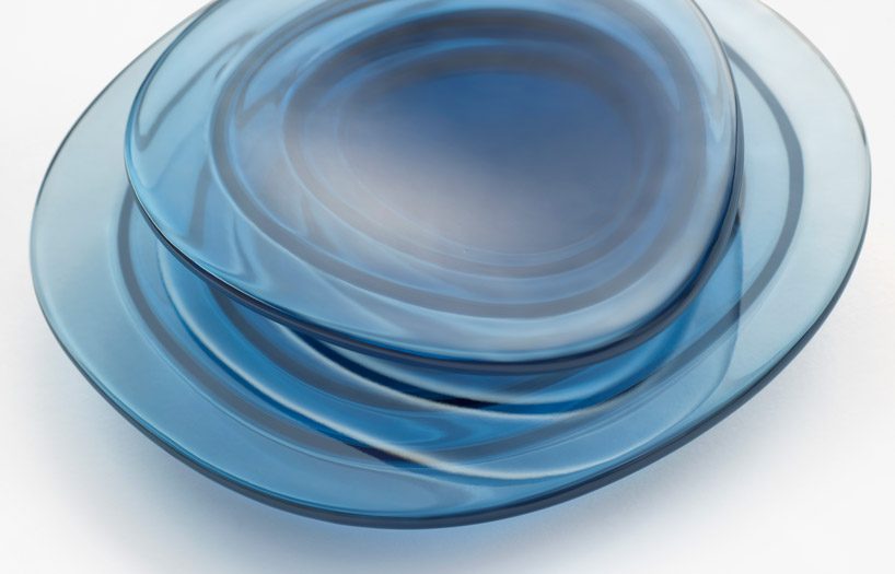 nendo unveils the 'soft pond' and 'tangent' home collections for swarovski