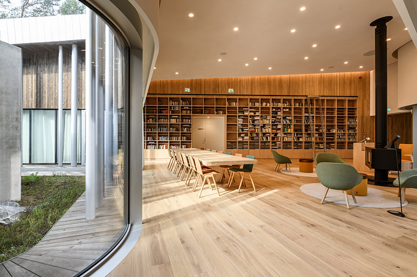 nieto sobejano nestles arvo pärt centre in a dense estonian forest of pine trees designboom