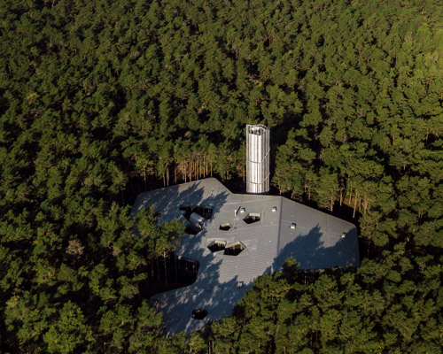 nieto sobejano nestles arvo pärt centre in a dense estonian forest of pine trees